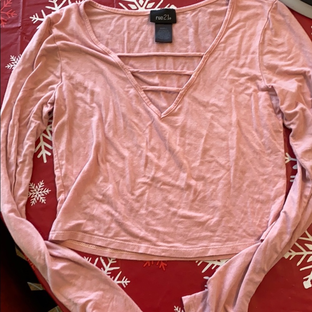 Long sleeve crop top